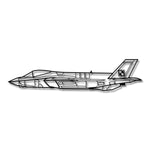 F-35 Lightning II (Polska Szachownica) – Metalowa sylwetka na ścianę - precyzyjne detale metalowego modelu