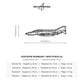 Wymiary i specyfikacja techniczna modelu: McDonnell Douglas F-4E Phantom - Metalowa dekoracja ścienna