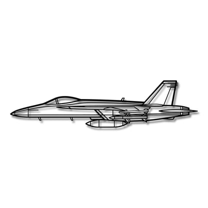 McDonnell Douglas F/A-18 Hornet - Metalowa dekoracja ścienna - szczegółowy model 3D ze stali