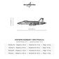 Wymiary i specyfikacja techniczna modelu: McDonnell Douglas F/A-18 Hornet - Metalowa dekoracja ścienna