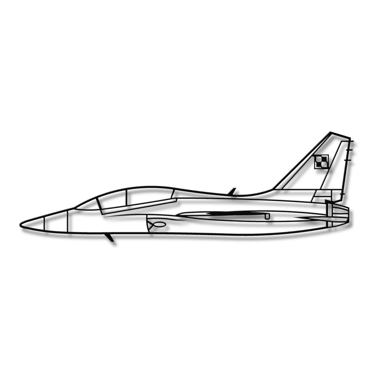 FA-50 Fighting Eagle (Polska Szachownica) – Metalowa sylwetka na ścianę - precyzyjne detale metalowego modelu