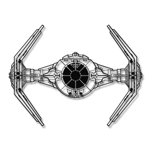 Metalowa dekoracja ścienna – inspirowany futurystycznym myśliwcem sci-fi - precyzyjne detale metalowego modelu