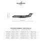 Wymiary i specyfikacja techniczna modelu: Gulfstream G700 - Metalowa dekoracja ścienna