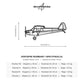 Wymiary i specyfikacja techniczna modelu: Piper J-3 Cub - Metalowa dekoracja ścienna