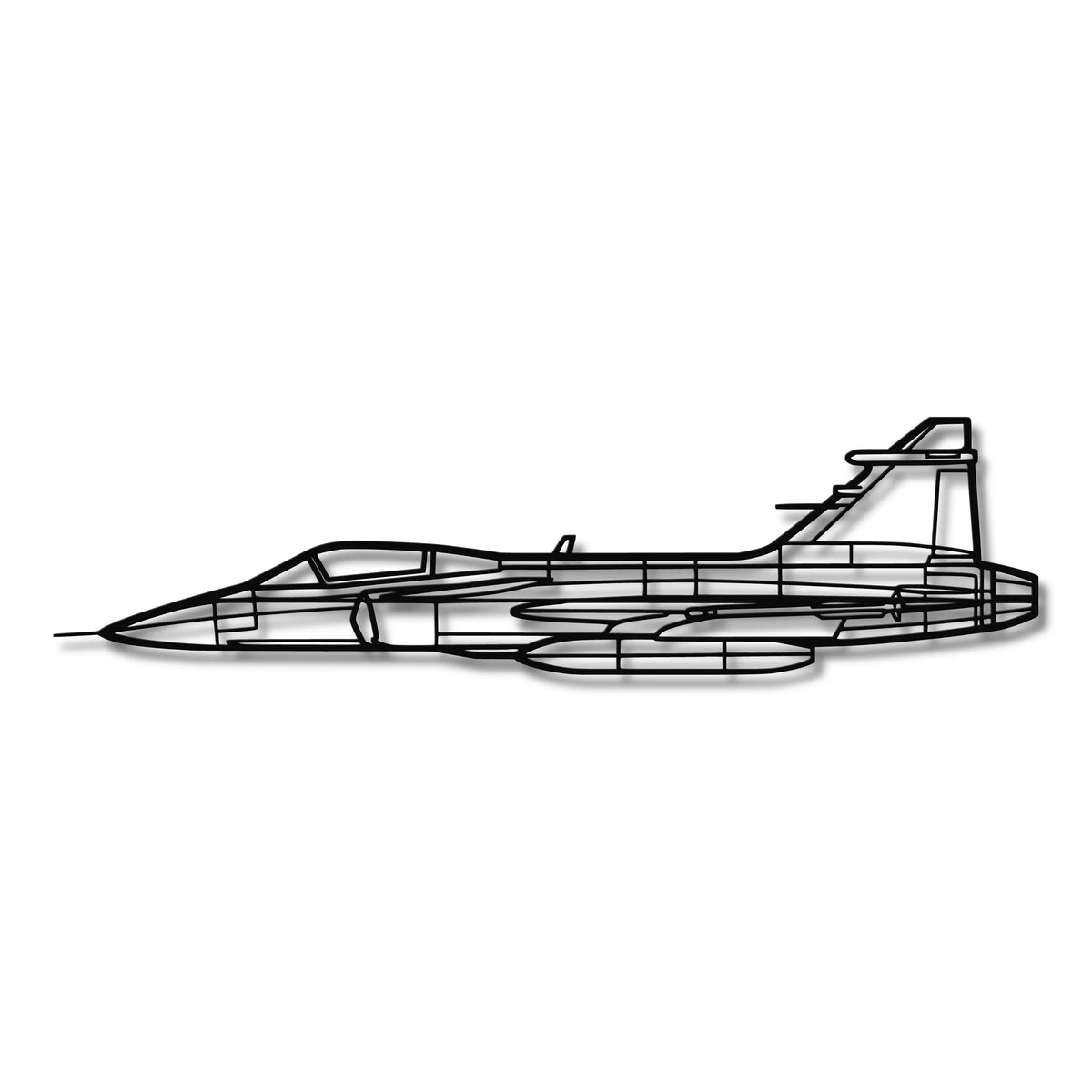 Saab JAS 39 Gripen - Metalowa dekoracja ścienna - szczegółowy model 3D ze stali