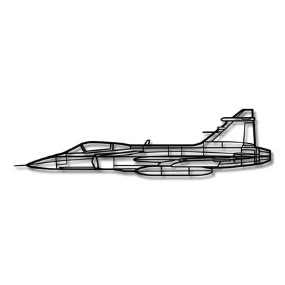 Saab JAS 39 Gripen - Metalowa dekoracja ścienna - szczegółowy model 3D ze stali