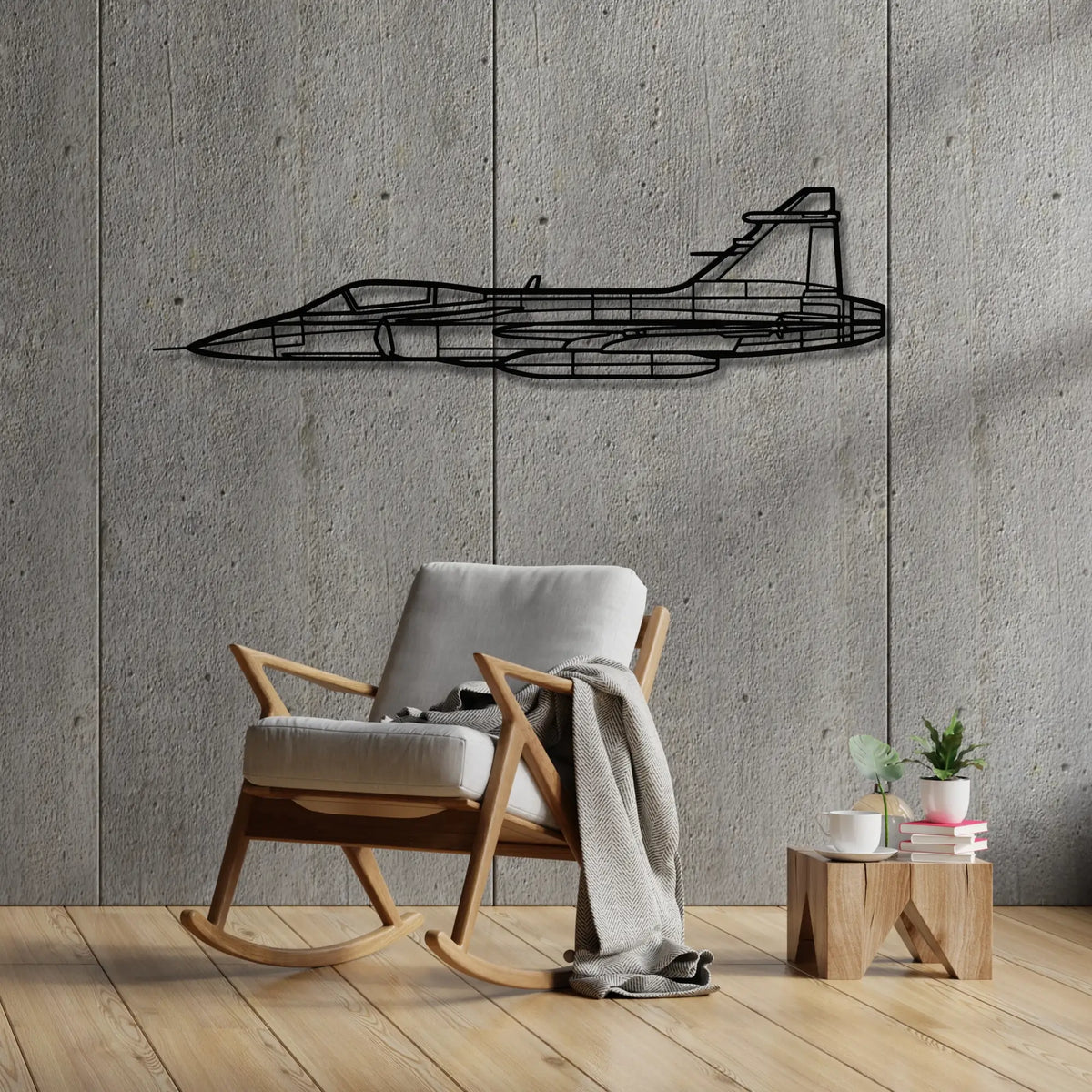 Saab JAS 39 Gripen - Metalowa dekoracja ścienna - aranżacja w stylu loftowym