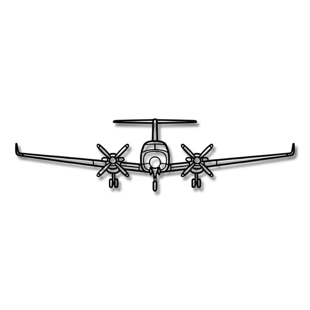 Beechcraft King Air 200 - Metalowa dekoracja ścienna - szczegółowy model 3D ze stali