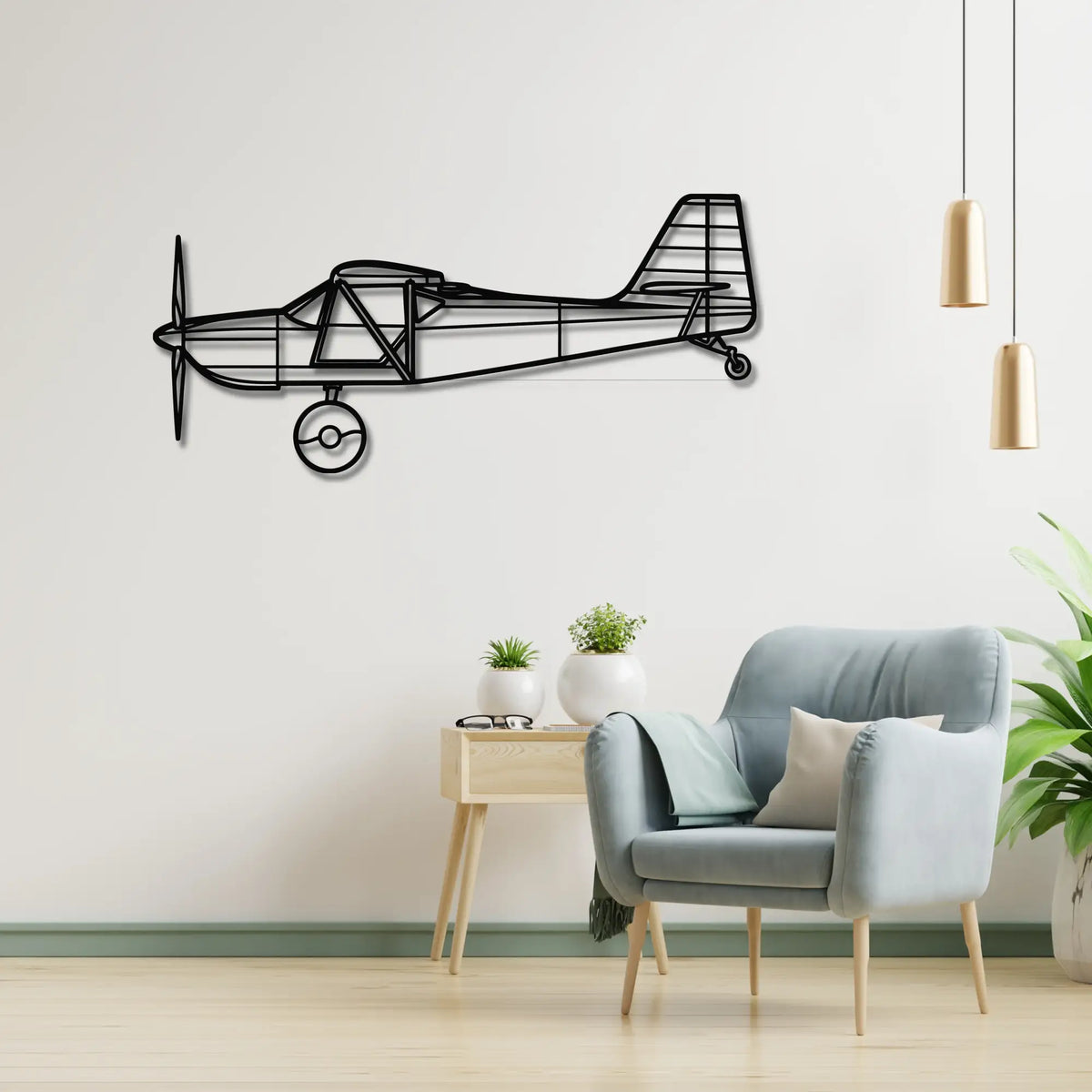 Kitfox 5 - Metalowa dekoracja ścienna - metalowa ozdoba we wnętrzu industrialnym