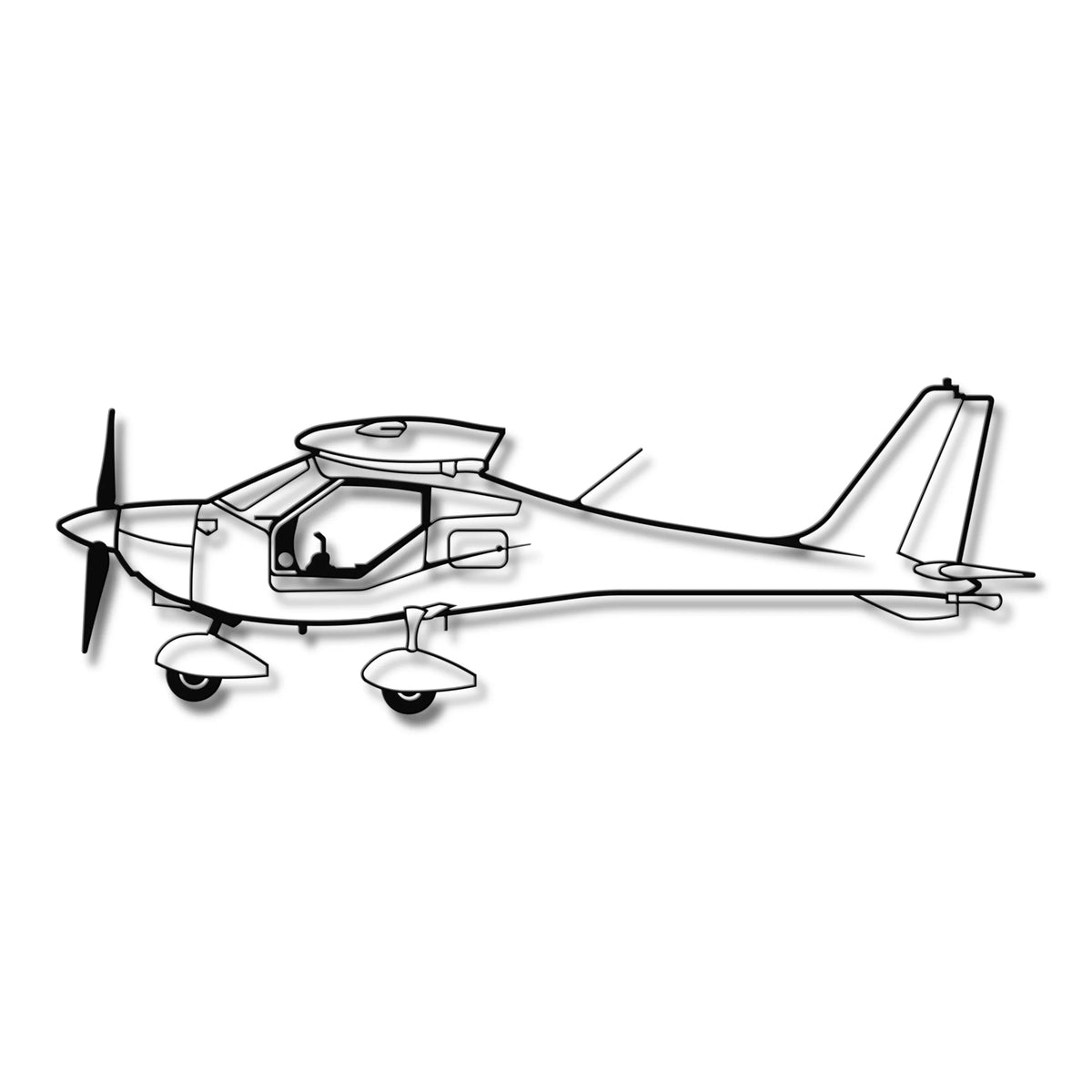 KR-030 Topaz – Metalowa sylwetka na ścianę - precyzyjne detale metalowego modelu