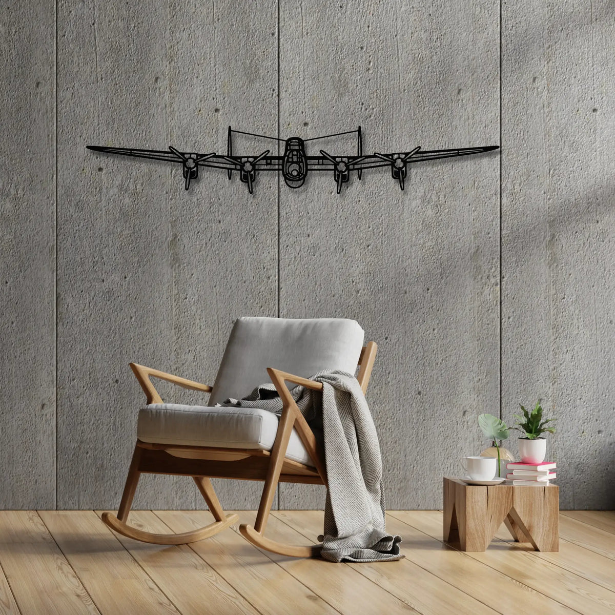 Avro Lancaster Mk I - Metalowa dekoracja ścienna - aranżacja w stylu loftowym