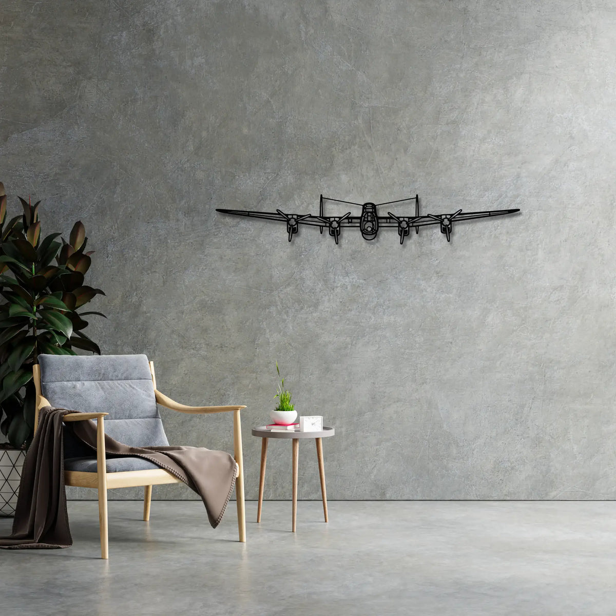 Avro Lancaster Mk I - Metalowa dekoracja ścienna - metalowa ozdoba we wnętrzu industrialnym