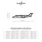 Wymiary i specyfikacja techniczna modelu: Learjet 75 - Metalowa dekoracja ścienna