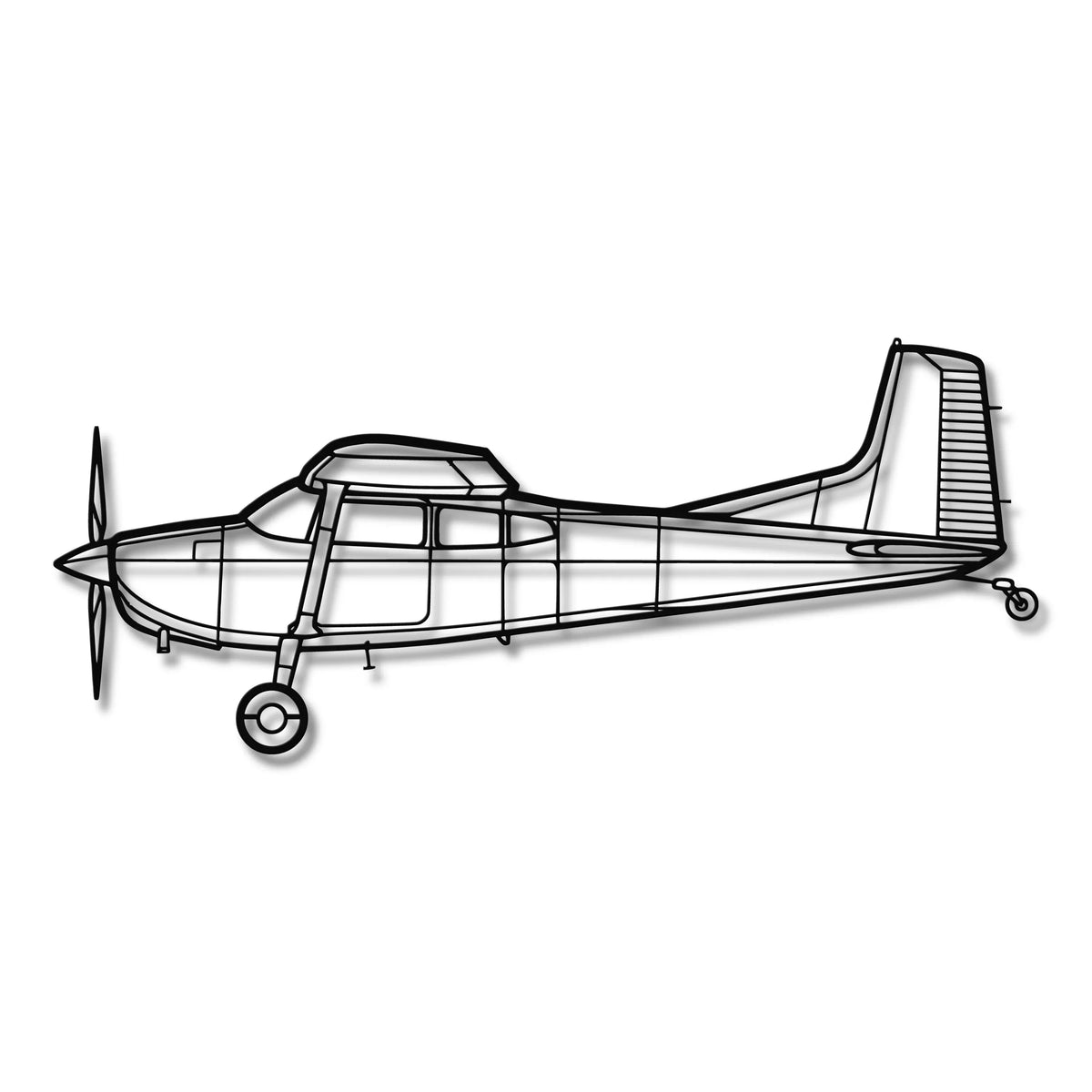 Luscombe 8A - Metalowa dekoracja ścienna - szczegółowy model 3D ze stali