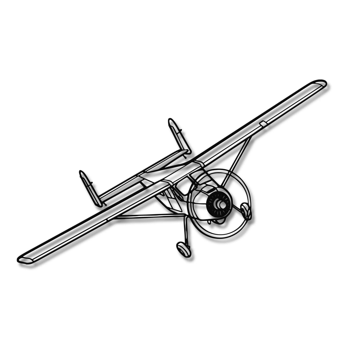Max Holste MH 1521 Broussard - Metalowa dekoracja ścienna - szczegółowy model 3D ze stali