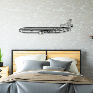 Aranżacja loftowa z wykorzystaniem - McDonnell Douglas MD-11 – Metalowa sylwetka na ścianę