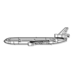 McDonnell Douglas MD-11 – Metalowa sylwetka na ścianę - precyzyjne detale metalowego modelu