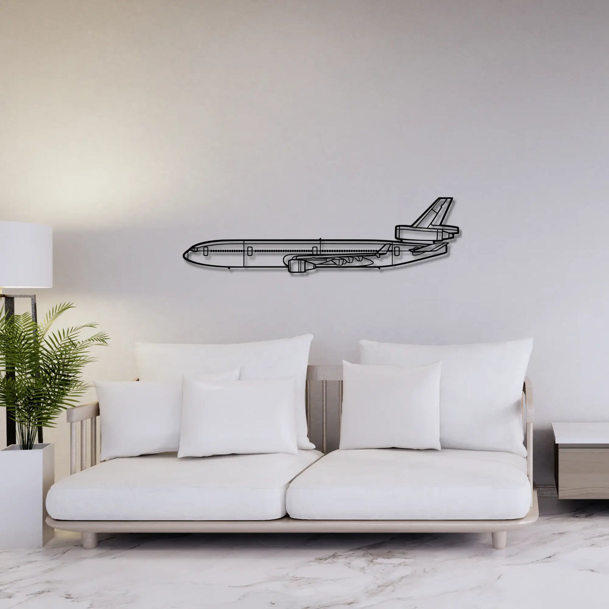 McDonnell Douglas MD-11 Metalowa dekoracja ścienna - aranżacja w stylu loftowym