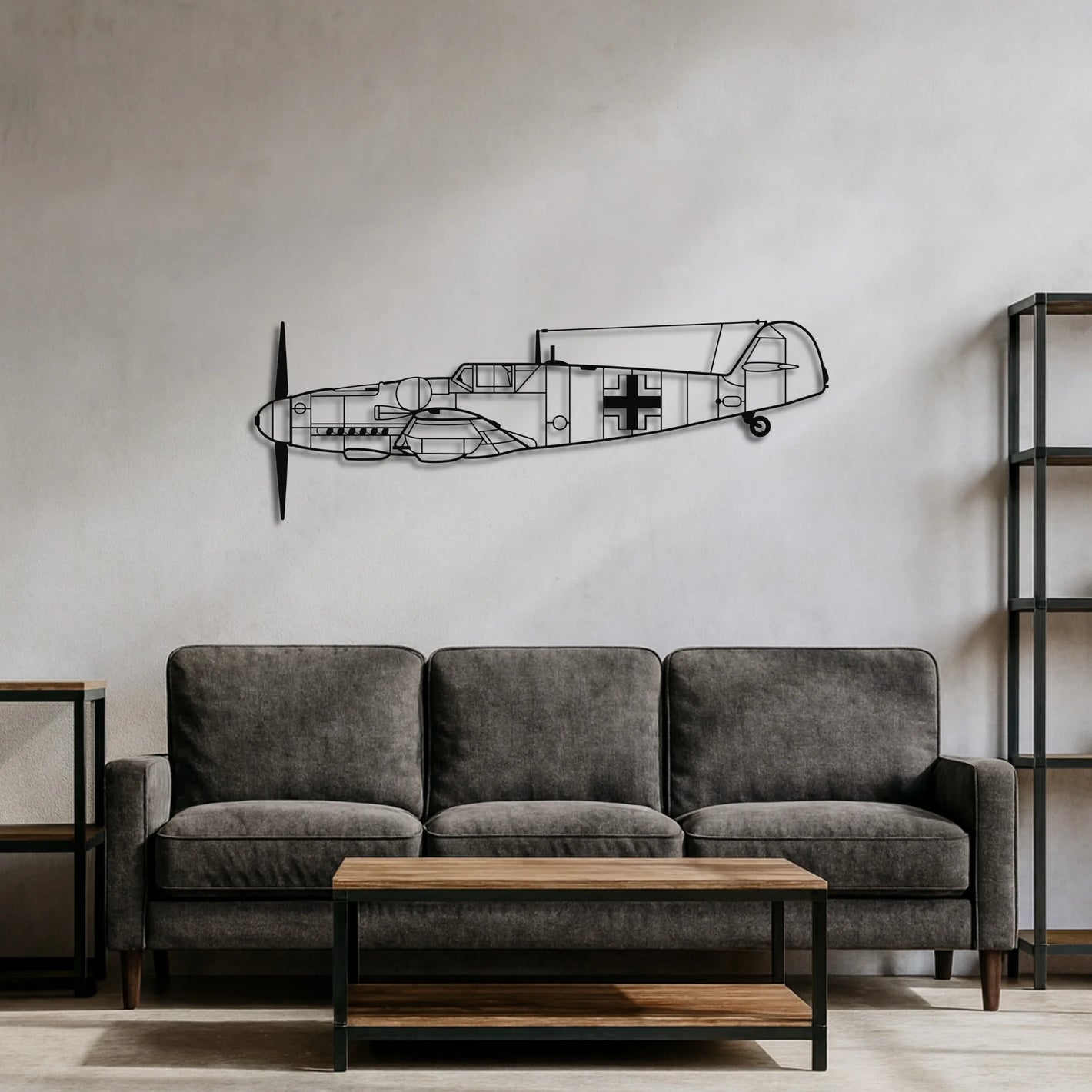 Messerschmitt Bf 109 – Metalowa sylwetka na ścianę