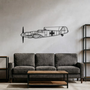 Messerschmitt Bf 109 – Metalowa sylwetka na ścianę