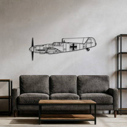 Messerschmitt Bf 109 – Metalowa sylwetka na ścianę