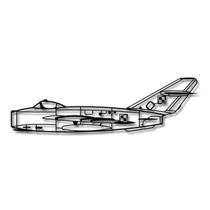 MiG-17 (Polska Szachownica) – Metalowa sylwetka na ścianę - precyzyjne detale metalowego modelu