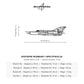 Wymiary i specyfikacja techniczna: MiG-21 (Ołówek) - (Polska Szachownica) – Metalowa sylwetka na ścianę