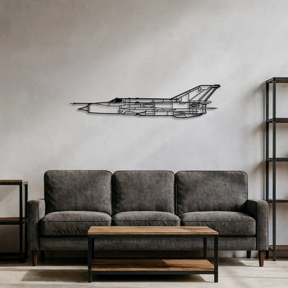 MiG-21bis – Metalowa sylwetka na ścianę