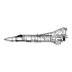 MiG-23 Flogger – Metalowa sylwetka na ścianę - precyzyjne detale metalowego modelu