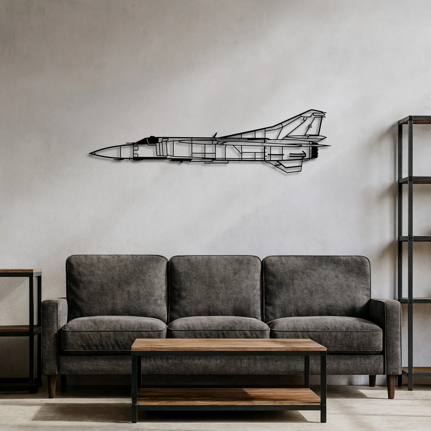 MiG-23 Flogger – Metalowa sylwetka na ścianę