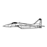 MiG-29 – Metalowa sylwetka na ścianę - precyzyjne detale metalowego modelu