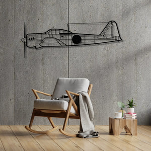 Aranżacja loftowa z wykorzystaniem - Mitsubishi A6M Zero – Metalowa sylwetka na ścianę