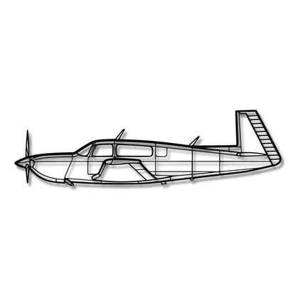 Mooney M20M - Metalowa dekoracja ścienna - szczegółowy model 3D ze stali
