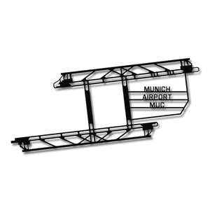 MUC Monachium Munich – Metalowa sylwetka na ścianę - precyzyjne detale metalowego modelu