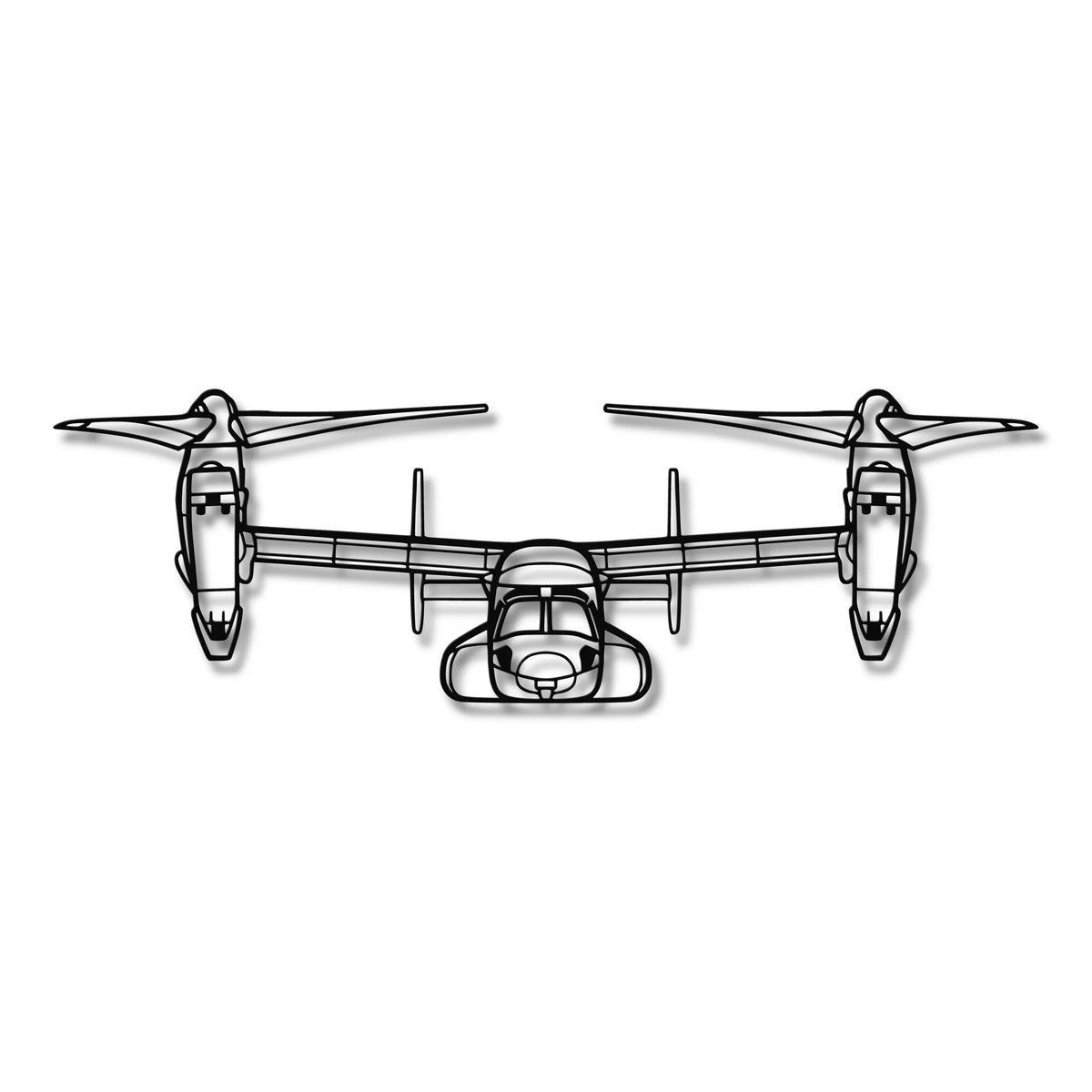 MV-22 Osprey - Metalowa dekoracja ścienna - szczegółowy model 3D ze stali