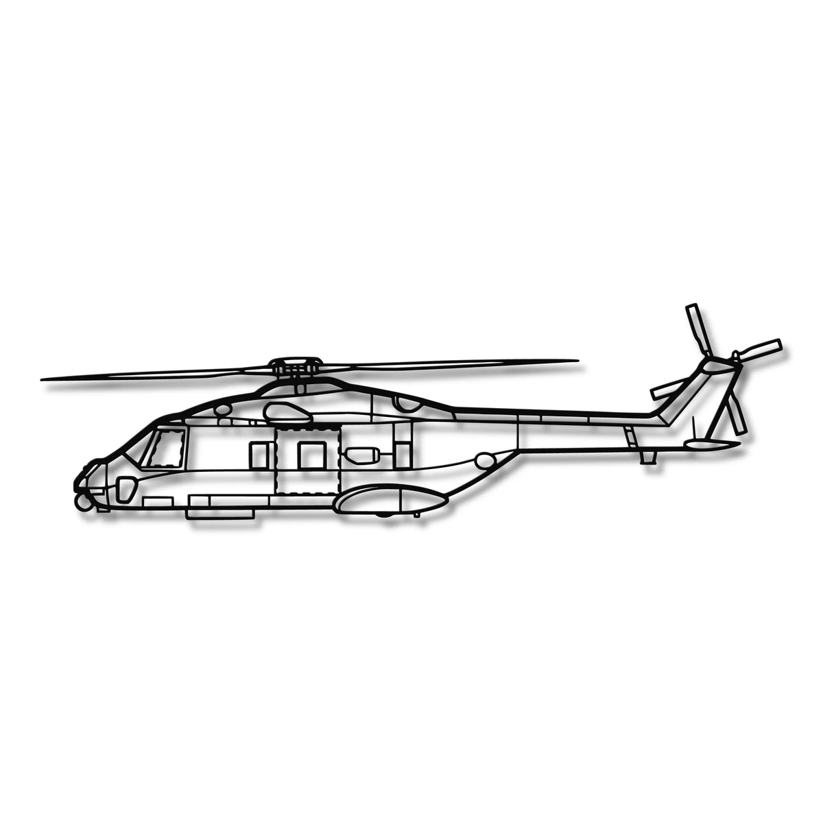 NH90 NFH - Metalowa dekoracja ścienna - szczegółowy model 3D ze stali