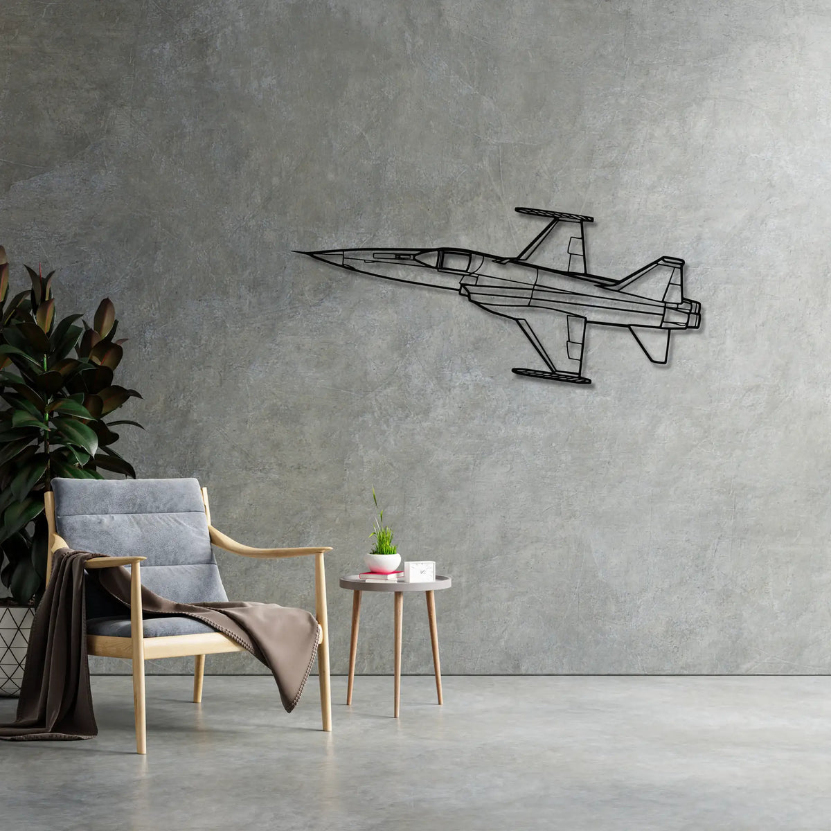 Northrop F-5 Tiger II - Metalowa dekoracja ścienna - metalowa ozdoba we wnętrzu industrialnym