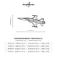 Wymiary i specyfikacja techniczna modelu: Northrop F-5 Tiger II - Metalowa dekoracja ścienna
