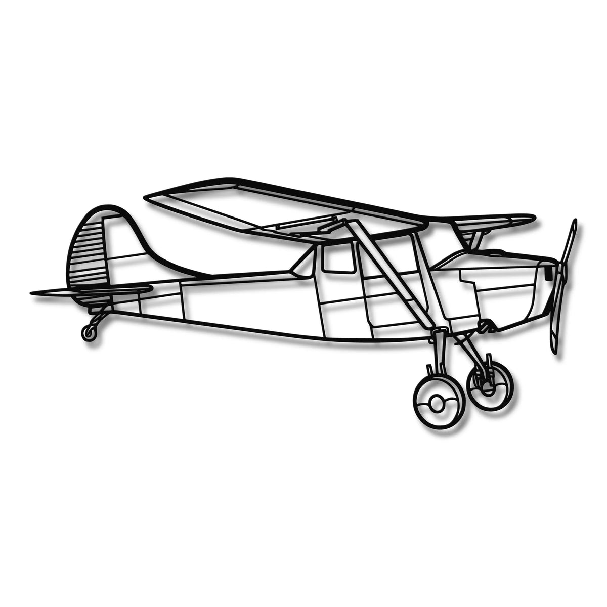 O-1 Bird Dog - Metalowa dekoracja ścienna - szczegółowy model 3D ze stali