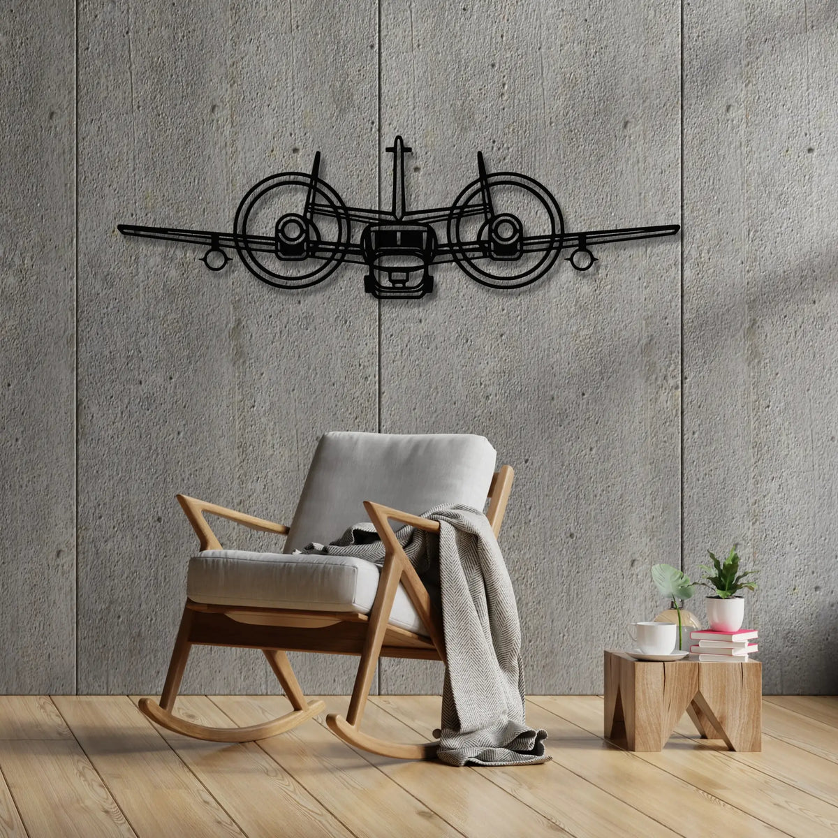 OV-1 Mohawk - Metalowa dekoracja ścienna - aranżacja w stylu loftowym
