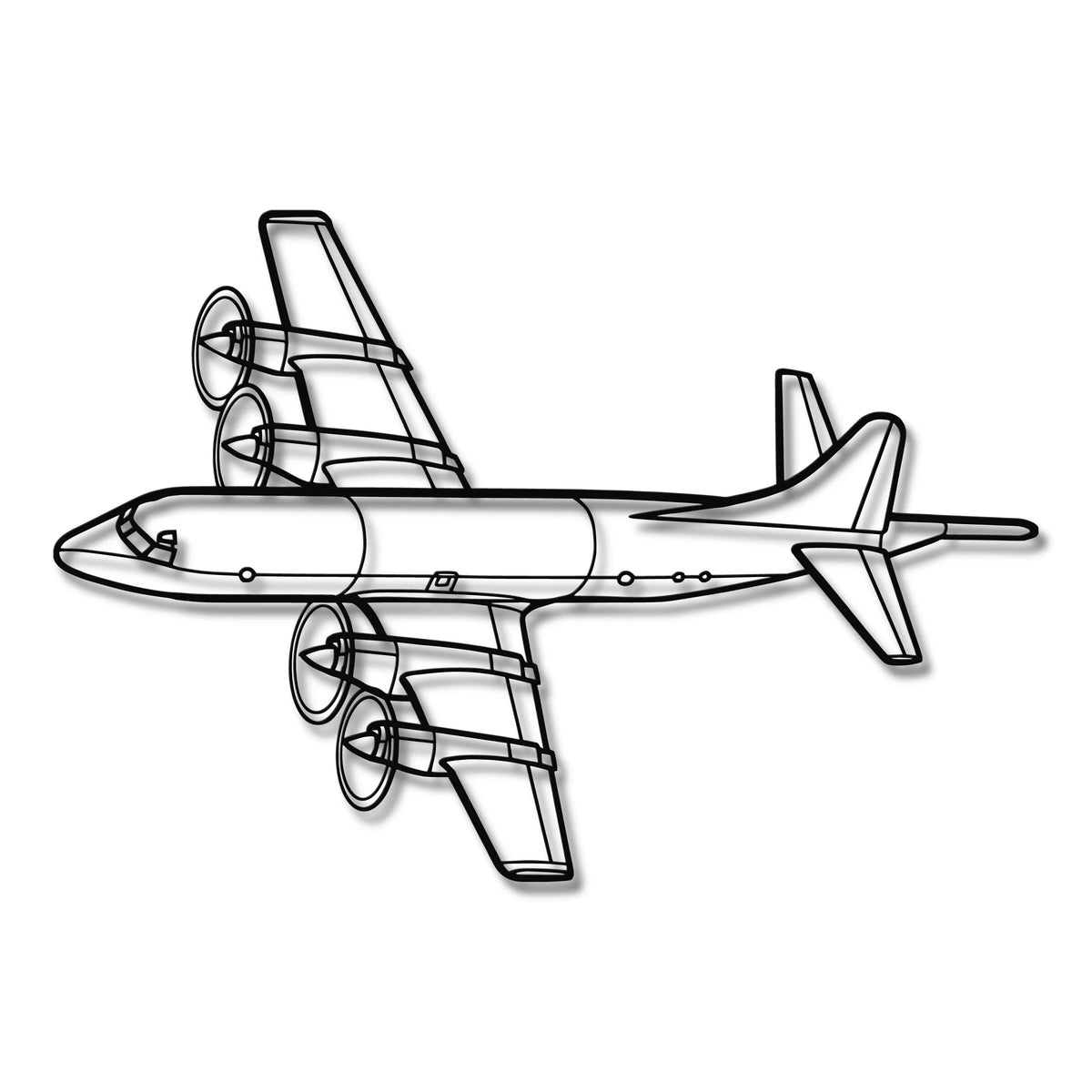 Lockheed P-3C Orion - Metalowa dekoracja ścienna - szczegółowy model 3D ze stali