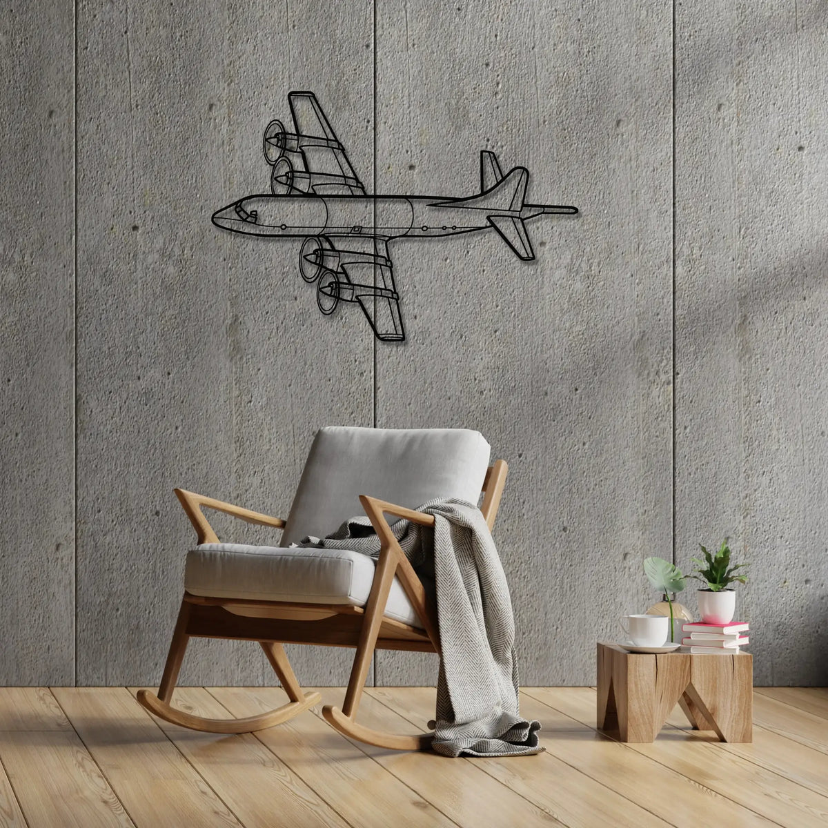 Lockheed P-3C Orion - Metalowa dekoracja ścienna - aranżacja w stylu loftowym