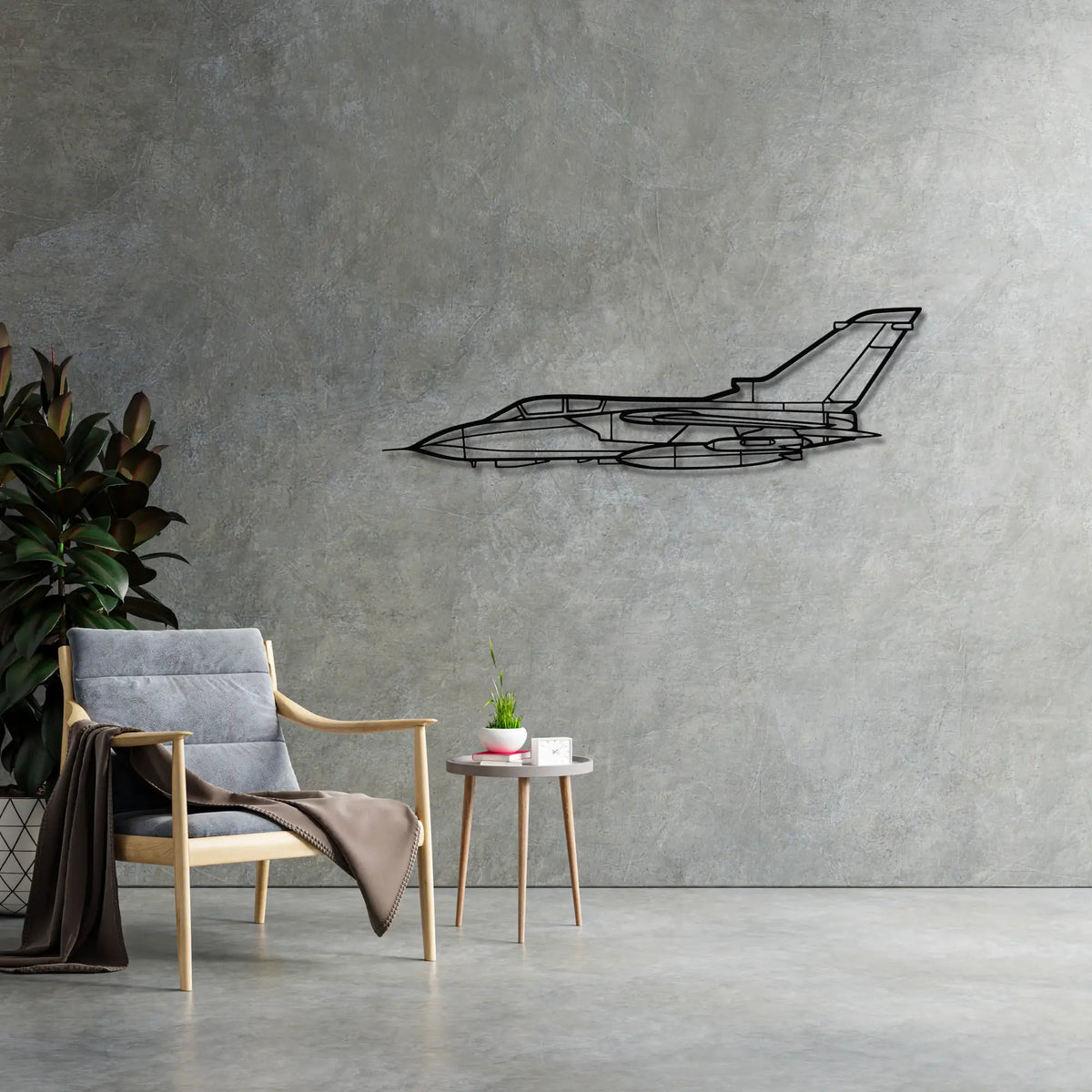Panavia Tornado – Metalowa dekoracja ścienna - metalowa ozdoba we wnętrzu industrialnym
