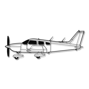 Piper PA-28-151 Warrior – Metalowa sylwetka na ścianę - precyzyjne detale metalowego modelu