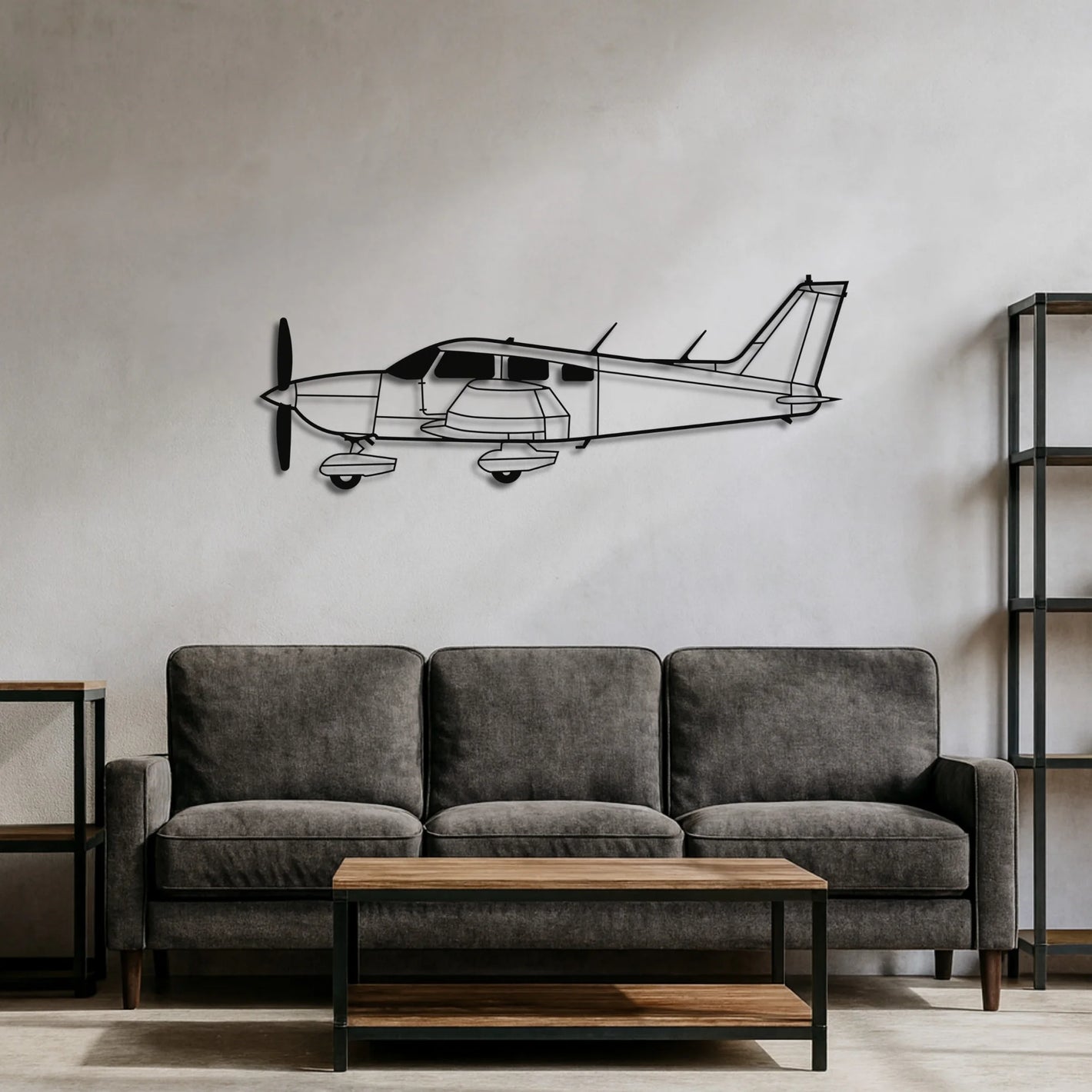 Piper PA-28-151 Warrior – Metalowa sylwetka na ścianę
