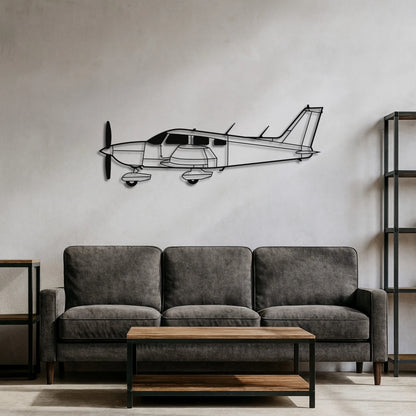 Piper PA-28-151 Warrior – Metalowa sylwetka na ścianę