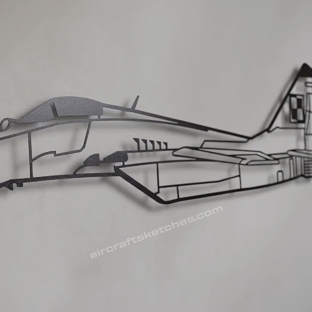 MiG-29 (Fulcrum) - metalowy model na ścianę