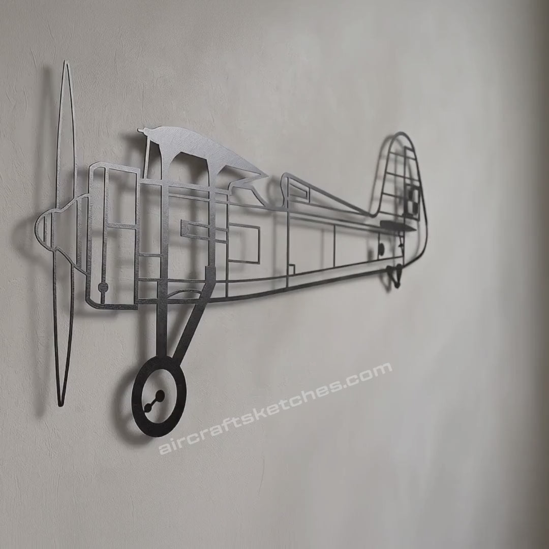 PZL P.11c metalowy model na ścianę