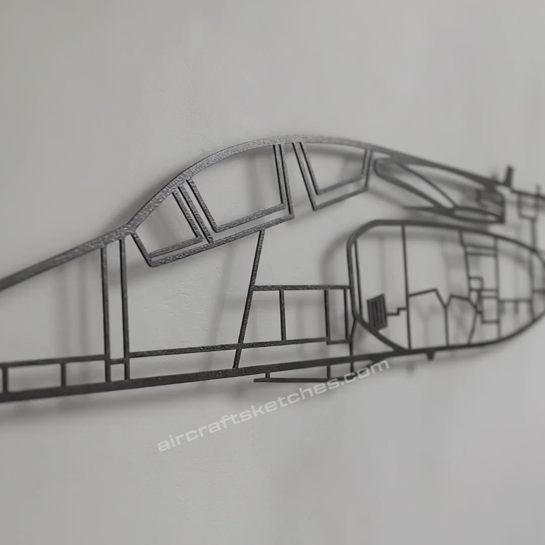 Iryda PZL I-22 metalowy model na ścianę