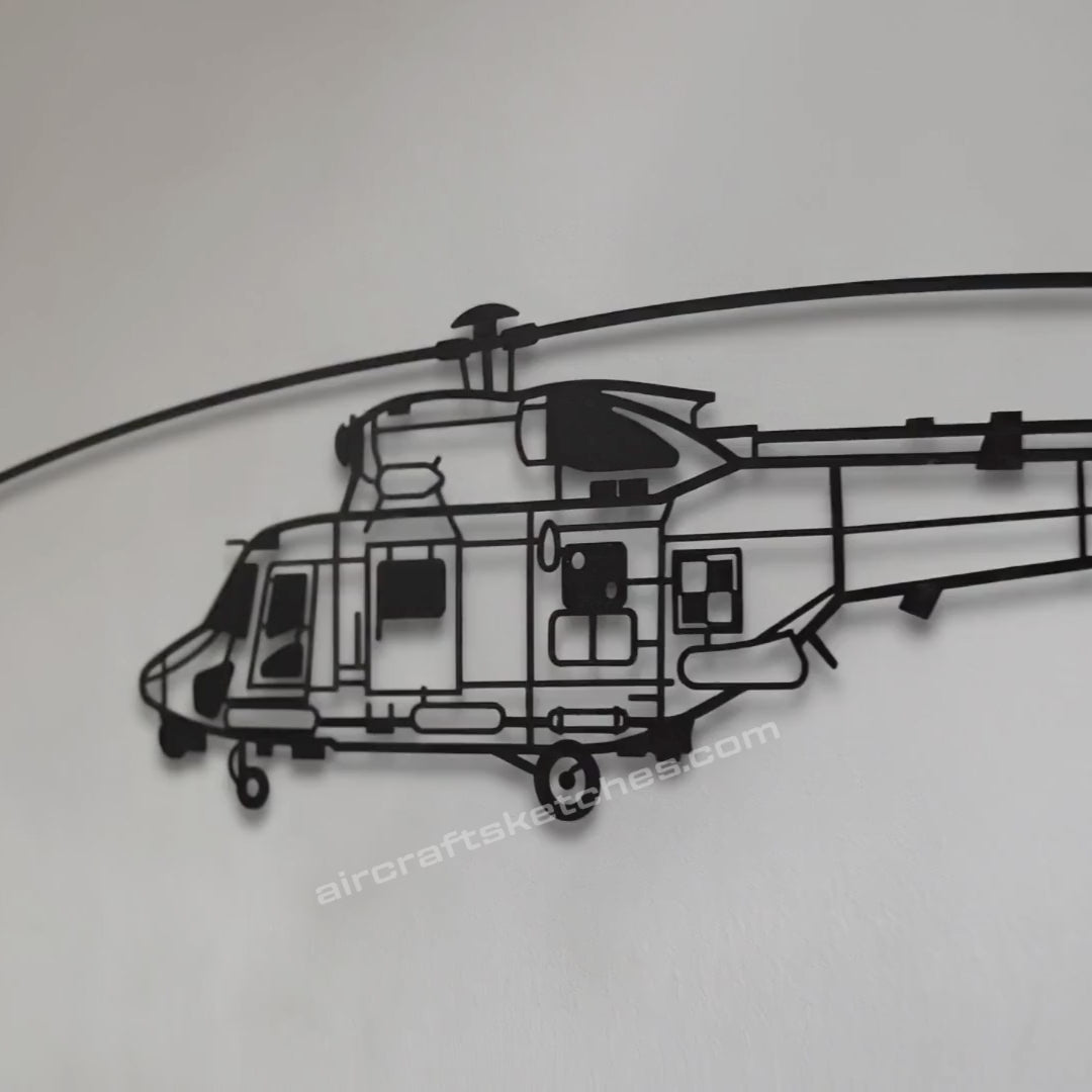 PZL W-3 Sokół metalowy model na ścianę